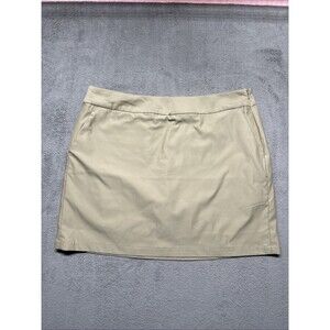 Nike Golf Dri Fit Skort Skirt Polyester Stretch Pocket Khaki Womens 12